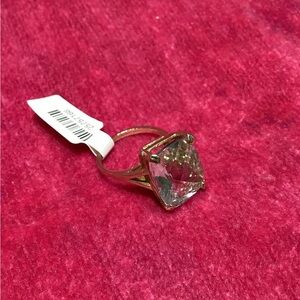 Estate Vintage 10K Gold faceted Stone Ring